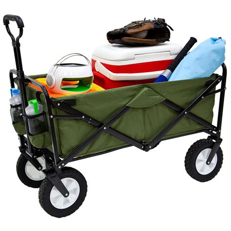 Mac Sports Collapsible Folding Steel Frame Garden Utility Wagon Cart