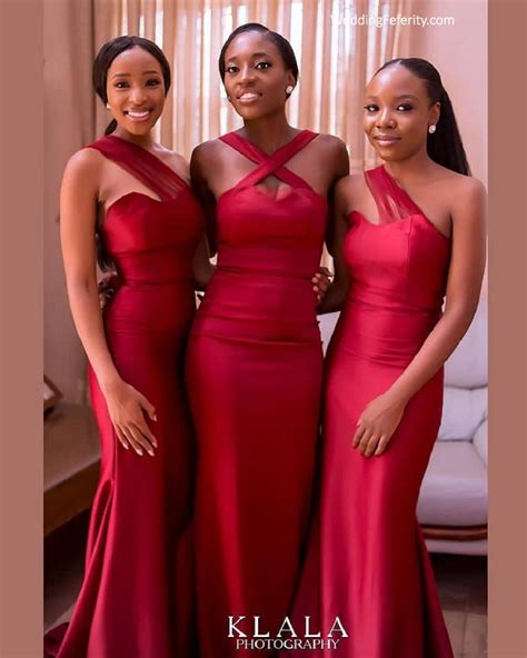 Red Bridesmaids Dresses 30 Elegant Styles Wedding Feferity