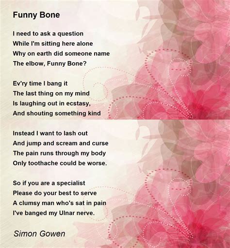 Funny Bone Funny Bone Poem By Simon Gowen