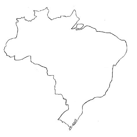 Contorno Do Mapa Do Brasil Para Imprimir