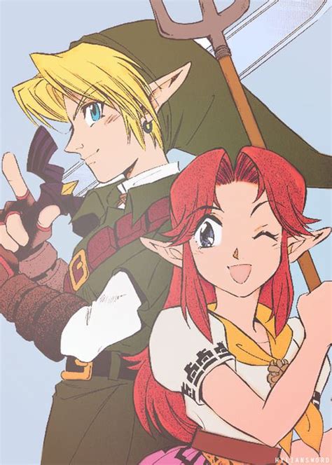 Link And Malon Manga Coloring By Hyliansword Tumblr Zelda Personajes Malon Zelda