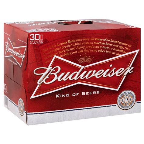 Budweiser Lager Beer 30pk 12 Fl Oz Cans Budweiser Beer Budweiser Beer