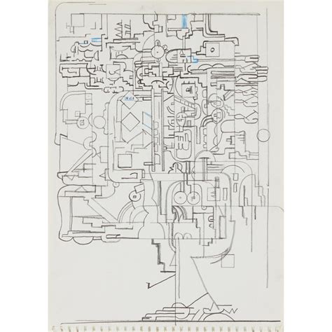Sold Price § Eduardo Paolozzi K B E R A H R S A Scottish 1924 2005 Drawing With Blue