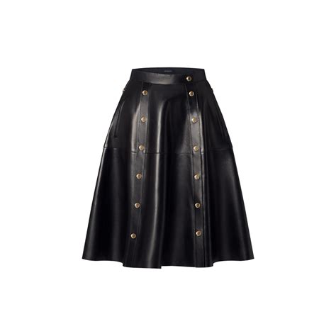 Snap Button Leather Skirt Ready To Wear Louis Vuitton