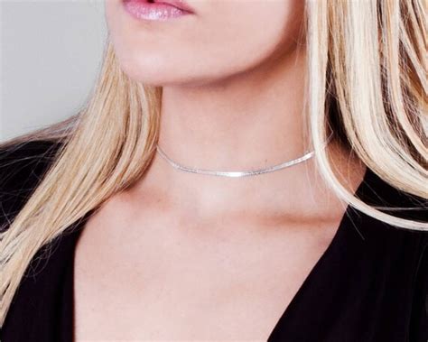 Silver Choker Sterling Silver Collar Necklace Thick Silver Etsy