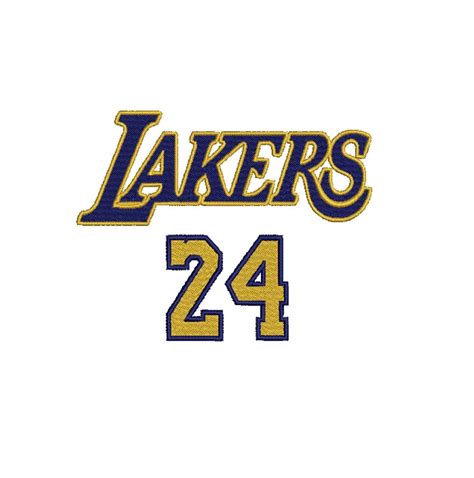 7 Size Lakers 24 Logo Embroidery Machine Embroidery Design Etsy