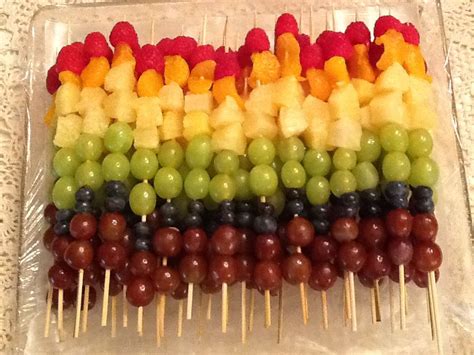 Rainbow Fruit Kabobs Rainbow Fruit Kabobs Healthy Party Food Food