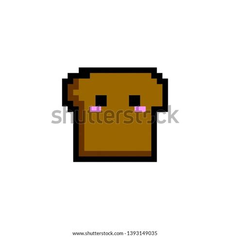 Vector Bread Pixel Art Color Stock Vector Royalty Free 1393149035