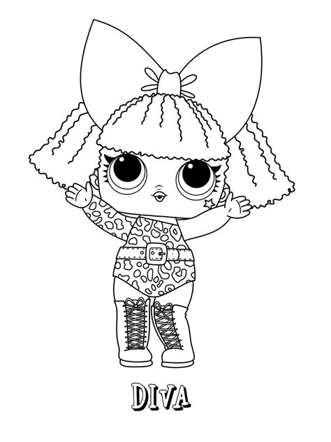 Lol Surprise Dolls Coloring Pages Free Printable Coloring Page