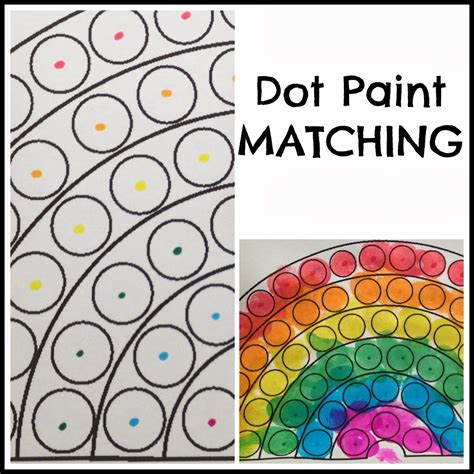 Toddler Dot Paint Activity Rainbow Theme Preschool Paint Color