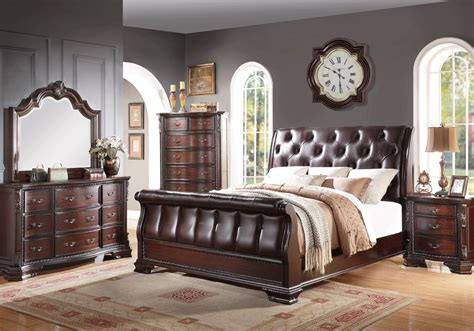 Cherry bedroom furniture bedroom design decorating ideas. Sheffield Dark Cherry Queen Sleigh Set