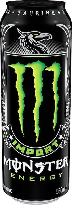 I started drinking energy drinks around middle school, but after my first year of college, i decided to stop drinking them. Caffeine in Monster Import