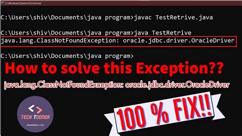 How To Solve Java Lang Classnotfoundexception Oracle Jdbc Driver