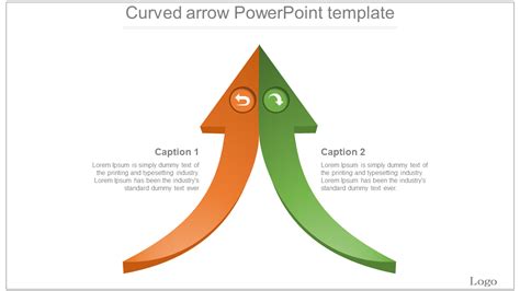 Attractive Curved Arrow Powerpoint Template Presentation