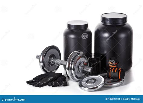 Sports Nutrition And Fitness Equipment Stock Photo Image Of Healthy