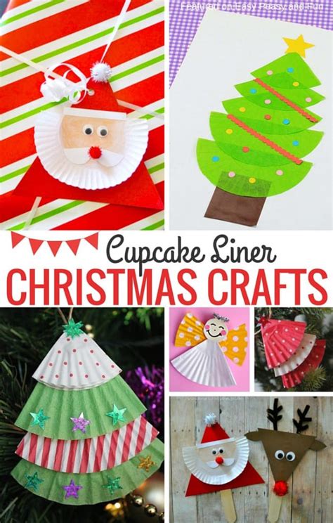 Christmas Cupcake Liner Crafts Easy Peasy And Fun