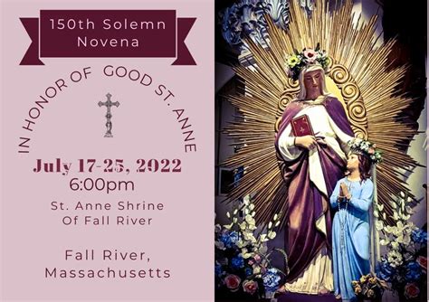 150th Annual Novena Starts Sunday 7172022 St Anne Shrine Of Fall