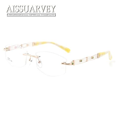 Buy Women Glasses Frames Rimless Eyeglasses Optical Brand Designer Prescription