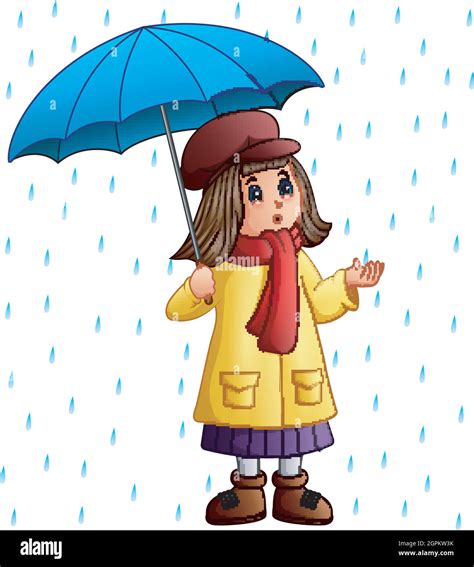 Little Girl With Umbrella Cartoon Digital Art By Sylvie Bouchard Pixels