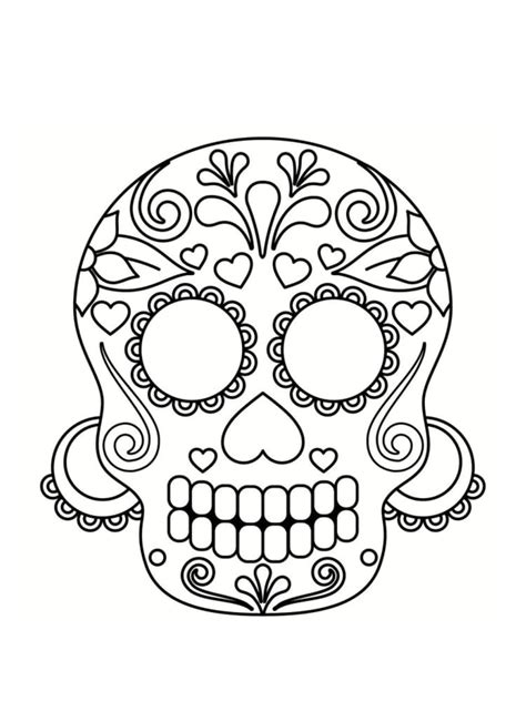 Coloriage T Te De Mort Mexicaine Dessins Imprimer