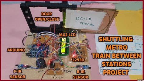 Shuttling Metro Train Between Stations Project Using Arduino With Ir