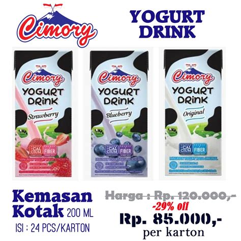 Jual CiMORY YOGURT DRINK 200 ML Indonesia Shopee Indonesia