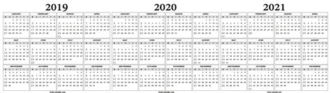Three Year Calendar 2020 2023 Calendar Inspiration Design Throughout