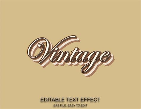 Premium Vector Vintage Text Effect