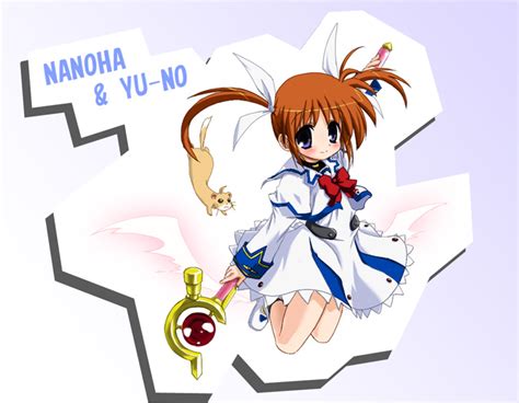 Takamachi Nanoha Raising Heart And Yuuno Scrya Lyrical Nanoha And 1 More Drawn By Izuno