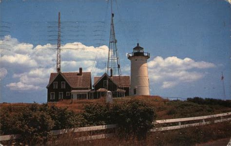 Coast Guard Lighthouse At Woods Hole Massachusetts Postcard
