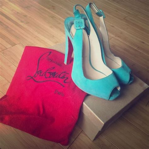 Sold‼️pre Loved Christian Louboutin Teal Christian Louboutin Christian Louboutin Shoes Teal