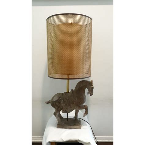 Mid Century Modern Tang Dynasty Style Horse Table Lamp Chairish