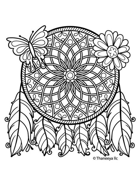 Dream coloring pages for kids online. Iron-on transfer - Thaneeya Dream | Dream catcher coloring ...