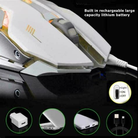 Led Rechargeable Wireless Backlit Usb Optical Ergonomic Gaming X7 Mouse