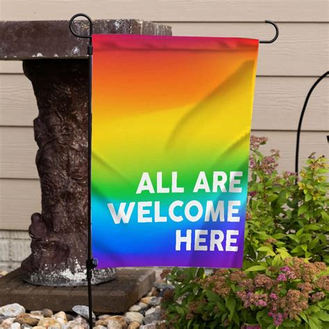 all are welcome here rainbow garden flag lgbtq pride t flag 2 mazeshirt