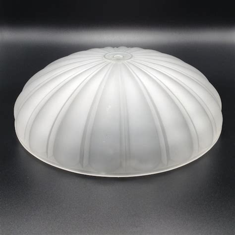 Frosted Ceiling Light Melon Style Globe R Q G Replacement Etsy