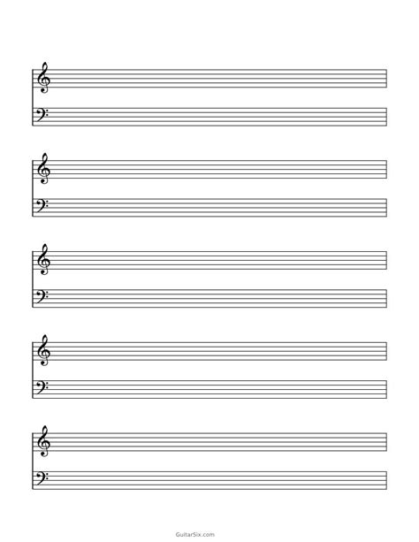 Blank Sheet Music Paper Grand Staff Blank Sheet Music Sheet Music