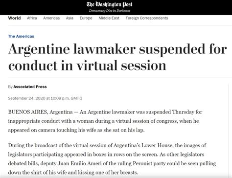 La Prensa Internacional Reflejó El Escándalo Sexual Protagonizado Por Juan Ameri