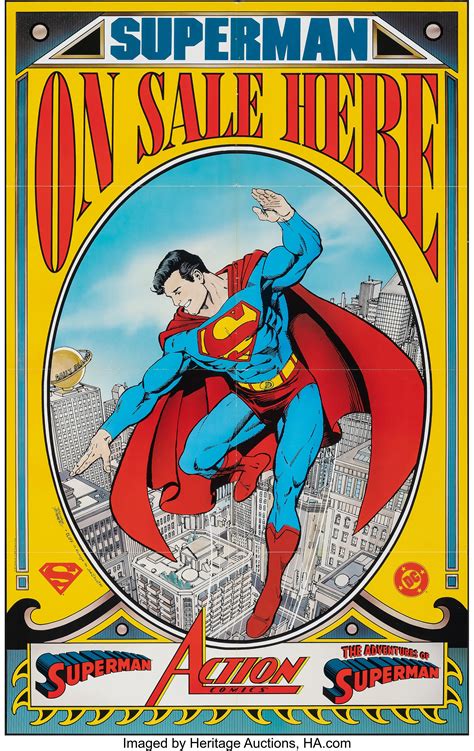 Superman Dc Comics 1989 Folded Very Fine Newsstand Poster Lot