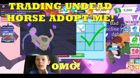Adopt Me Roblox Trading The New Undead Jousting Horse Youtube