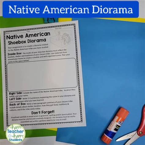 Native American Project Native American Diorama Shoebox Perfect For