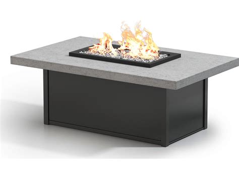 Homecrest Concrete Aluminum 52 W X 32 D Rectangular Coffee Fire Pit Table Hc893252xlct