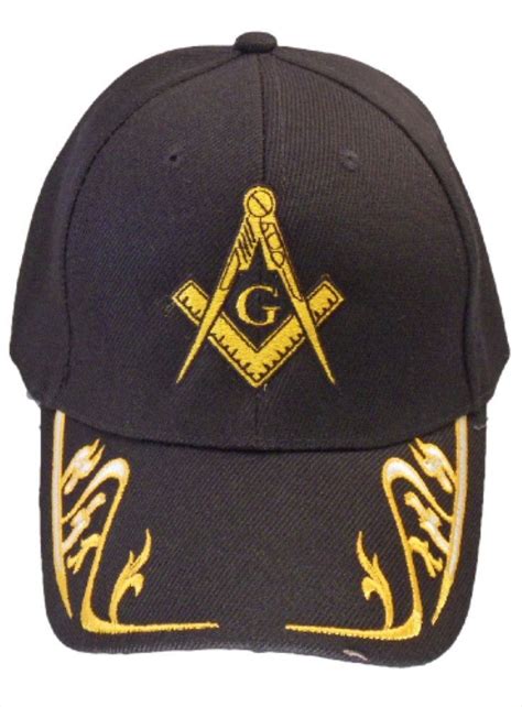 Mason Hat Black Baseball Cap With Masonic Logo Freemasons Shriners