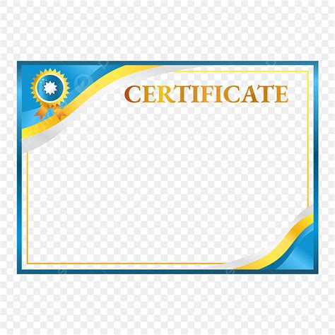 Gold Certificate Border Vector Art Png Simple Graduation Certificate
