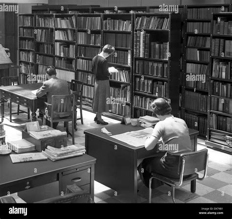 Newspaper Office Library Wolverhampton West Midlands 1957 Stock Photo
