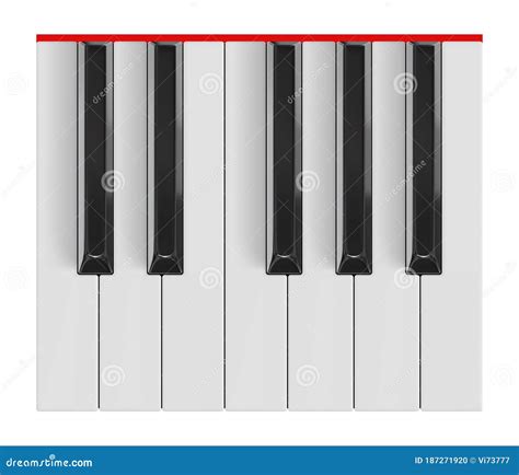 Grand Piano Keys Realistic Vector Octave Illustration For Music Design Stock Vector