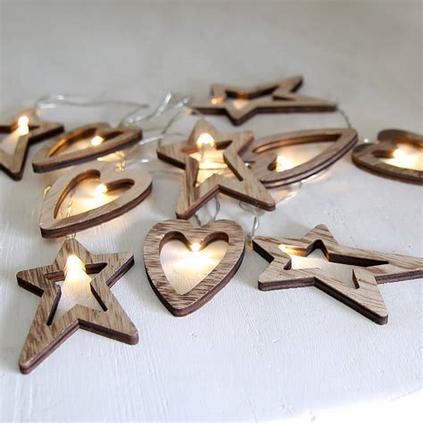 Stars And Hearts Light Garland By Clem And Co