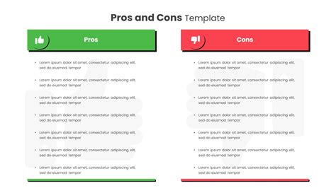 Pros And Cons Template Slidebazaar