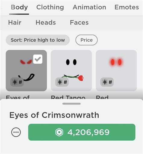 The Most Expensive Face In Roblox Specialsnowflake