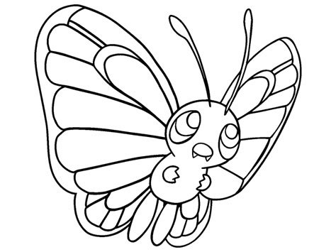 Butterfree Pokemon Coloring Page Coloring Pages 4 U